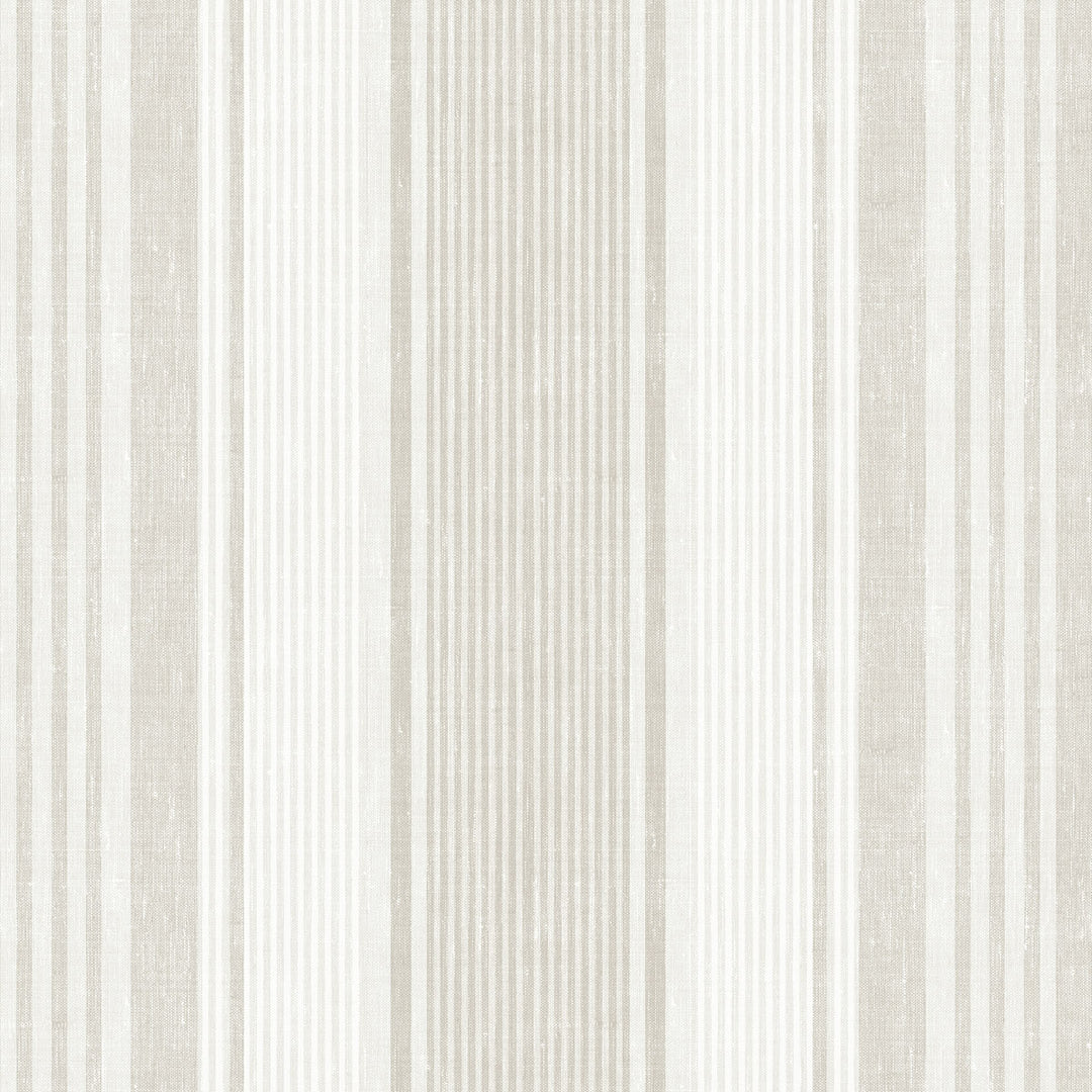 Linen Stripe By Boråstapeter Natural 6861 by Schumacher Designer Wallcovering