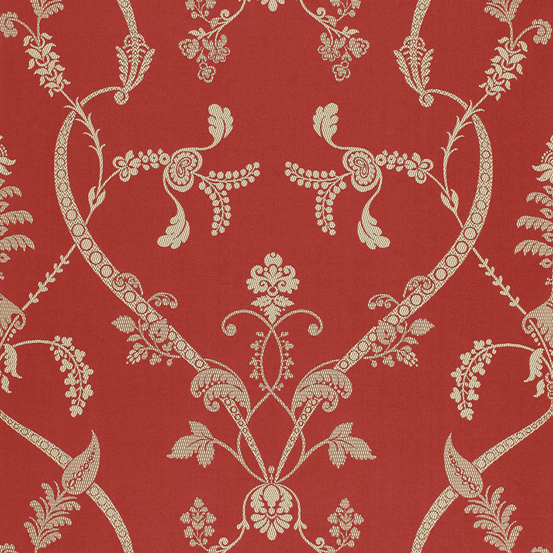 Parc Monceau Grenadine 68622 by Schumacher Designer Fabric TIMOTHY CORRIGAN See Sample INDIA MEDIUM DUTY </p><p>Repeat: Horizontal: 27 3/4" (70CM) and Vertical: 27 7/8" (71CM) 55 1/2" WIDE (141CM) - Swanky Fabrics -