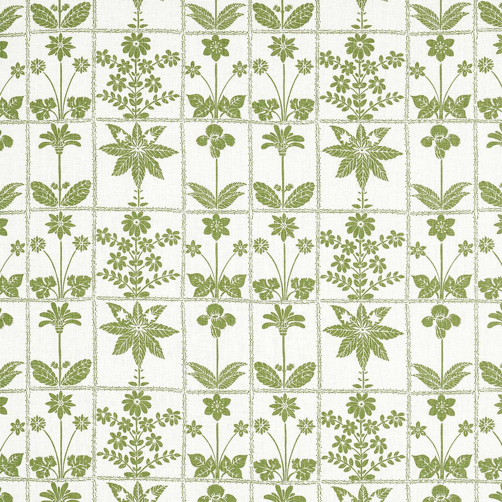 Georgia Wildflowers Leaf 180890 by Schumacher Designer Fabric Folly Cove 10.75" - Swanky Fabrics -