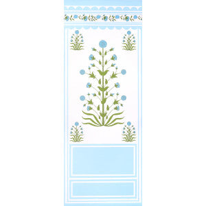 Royal Poppy Panel A Blue 5014431 by Schumacher Designer Wallpaper