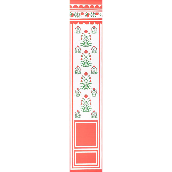 Royal Poppy Panel B Red 5014440 by Schumacher Designer Wallpaper Marie-Anne Oudejans 27.5" - Swanky Fabrics -