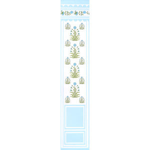 Royal Poppy Panel B Blue 5014441 by Schumacher Designer Wallpaper