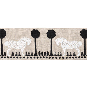 Polka Dot Pony Tape Natural 82810 by Schumacher Designer Trim