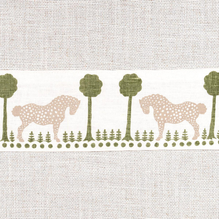 Polka Dot Pony Tape Olive 82812 by Schumacher Designer Trim Folly Cove - Swanky Fabrics -