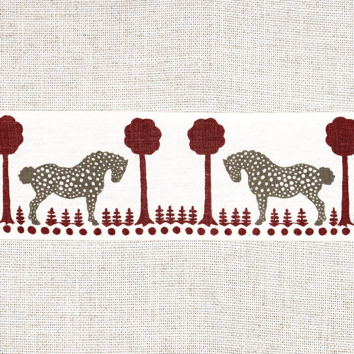 Polka Dot Pony Tape Red 82813 by Schumacher Designer Trim Folly Cove - Swanky Fabrics -
