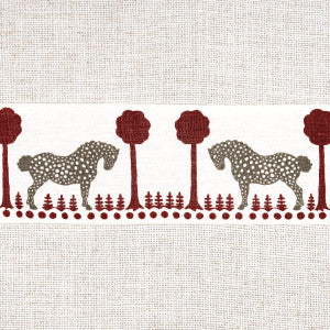 Polka Dot Pony Tape Red 82813 by Schumacher Designer Trim