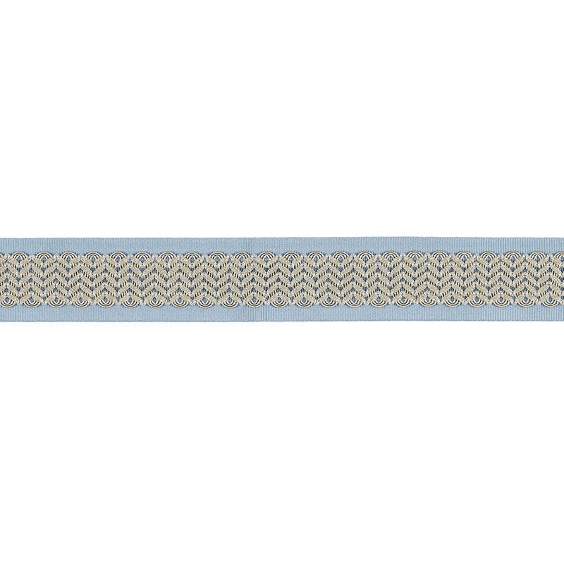 Sunset Strip Tape Pacific 68652 by Schumacher Designer Trim TIMOTHY CORRIGAN RAYON 69% LUREX 14% CHINA </p><p>Repeat: Horizontal: 3/4" (2CM) and Vertical: 2.5 - Swanky Fabrics -