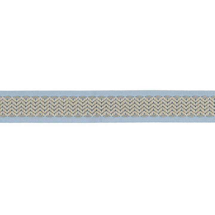 Sunset Strip Tape Pacific 68652 by Schumacher Designer Trim TIMOTHY CORRIGAN RAYON 69% LUREX 14% CHINA </p><p>Repeat: Horizontal: 3/4" (2CM) and Vertical: 2.5 - Swanky Fabrics -