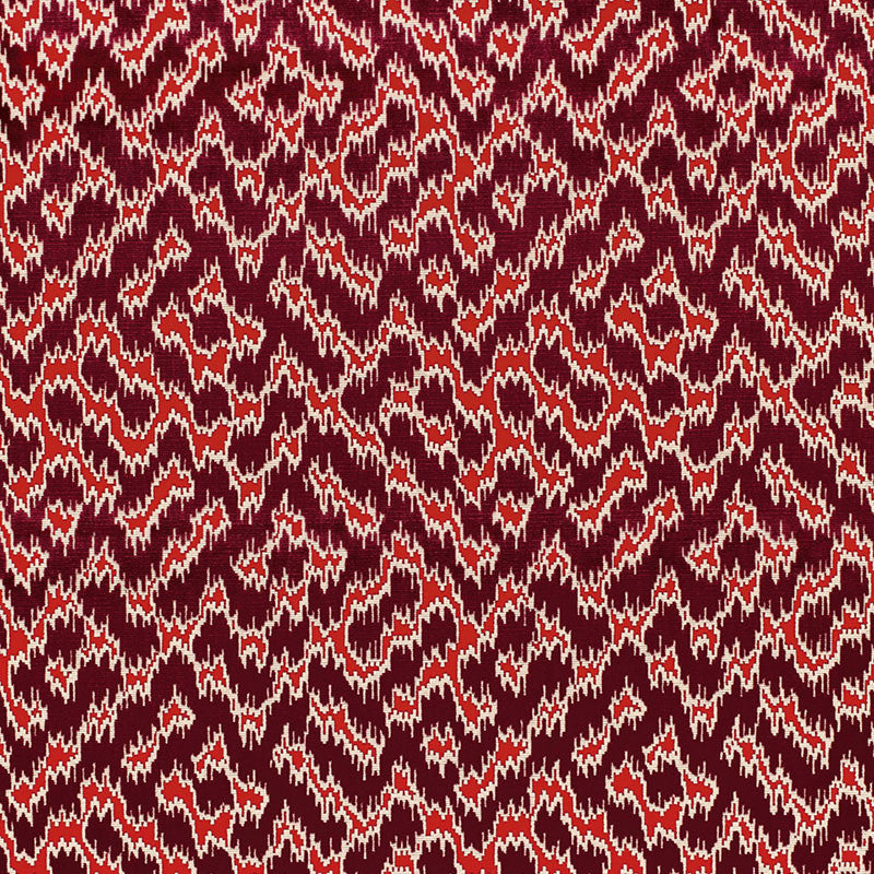 Serenissimo Velvet Rouge 68672 by Schumacher Designer Fabric CHROMA SP14 See Sample BELGIUM HEAVY DUTY </p><p>Repeat: Horizontal: 13 3/8" (34CM) and Vertical: 13" (33CM) 53 1/2" WIDE (136CM) - Swanky Fabrics -