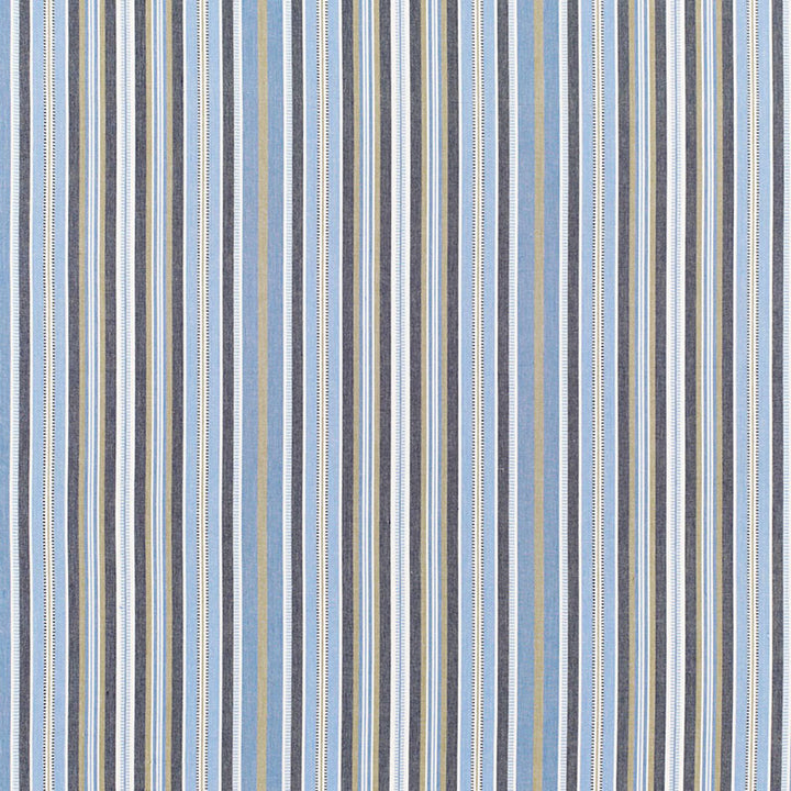 Avignon Stripe Bleu 68681 by Schumacher Fabric Schumacher Fabric Avignon Stripe Bleu 68681Fabric COTTON 100% INDIA </p><p>Repeat: H: HORZ. 9" (23CM) , V: 54 - Fabric Carolina -