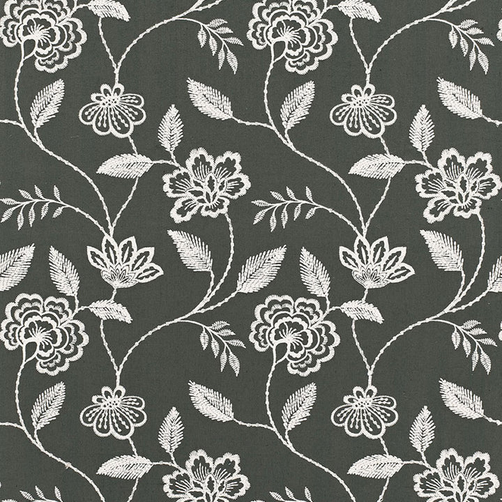 Penelope Embroidery Charcoal 68760 by Schumacher Fabric Schumacher Fabric Penelope Embroidery Charcoal 68760Fabric COTTON 40% INDIA </p><p>Repeat: H: HORZ. 12 3/4" (32CM) , V: VERT. 15" (38CM) 51 - Fabric Carolina -