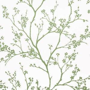 Twiggy Green 5003345 by Schumacher Designer Wallpaper