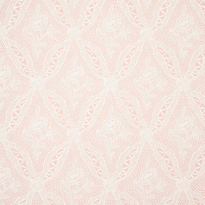 Cosette Lace Blush 5014720 by Schumacher Designer Wallpaper New Old-Fashioned 27.0" - Swanky Fabrics -