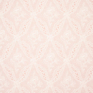 Cosette Lace Blush 5014720 by Schumacher Designer Wallpaper