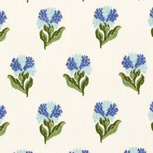 Rosina Floral Cornflower 82631 by Schumacher Designer Fabric