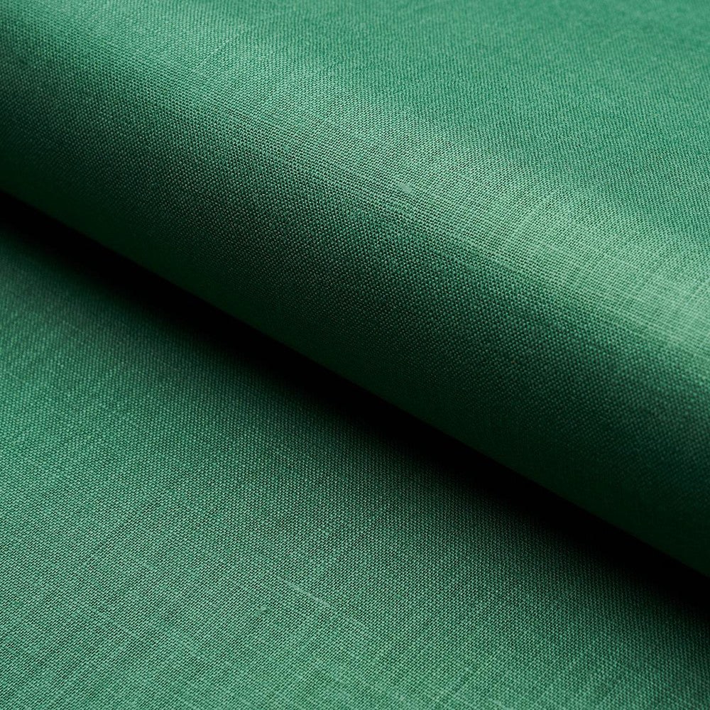 Lange Glazed Linen Emerald 82687 by Schumacher Designer Fabric Perfect Basics: Linen - Swanky Fabrics -