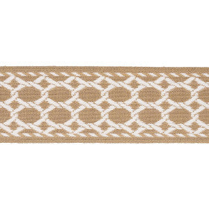 Lattice Indoor/Outdoor Tape Sand 82823 by Schumacher Designer Trim