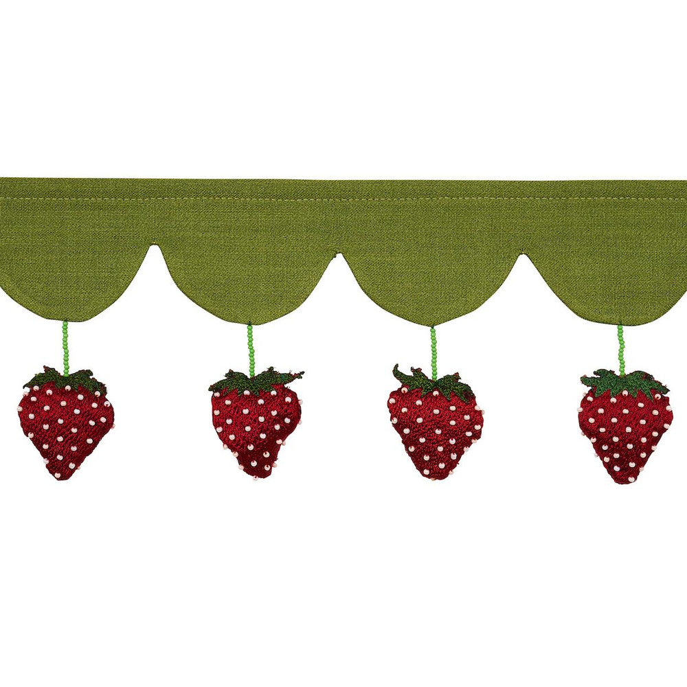 Strawberry Jam Green 82250 by Schumacher Designer Trim Johnson Hartig 2.5" - Swanky Fabrics -