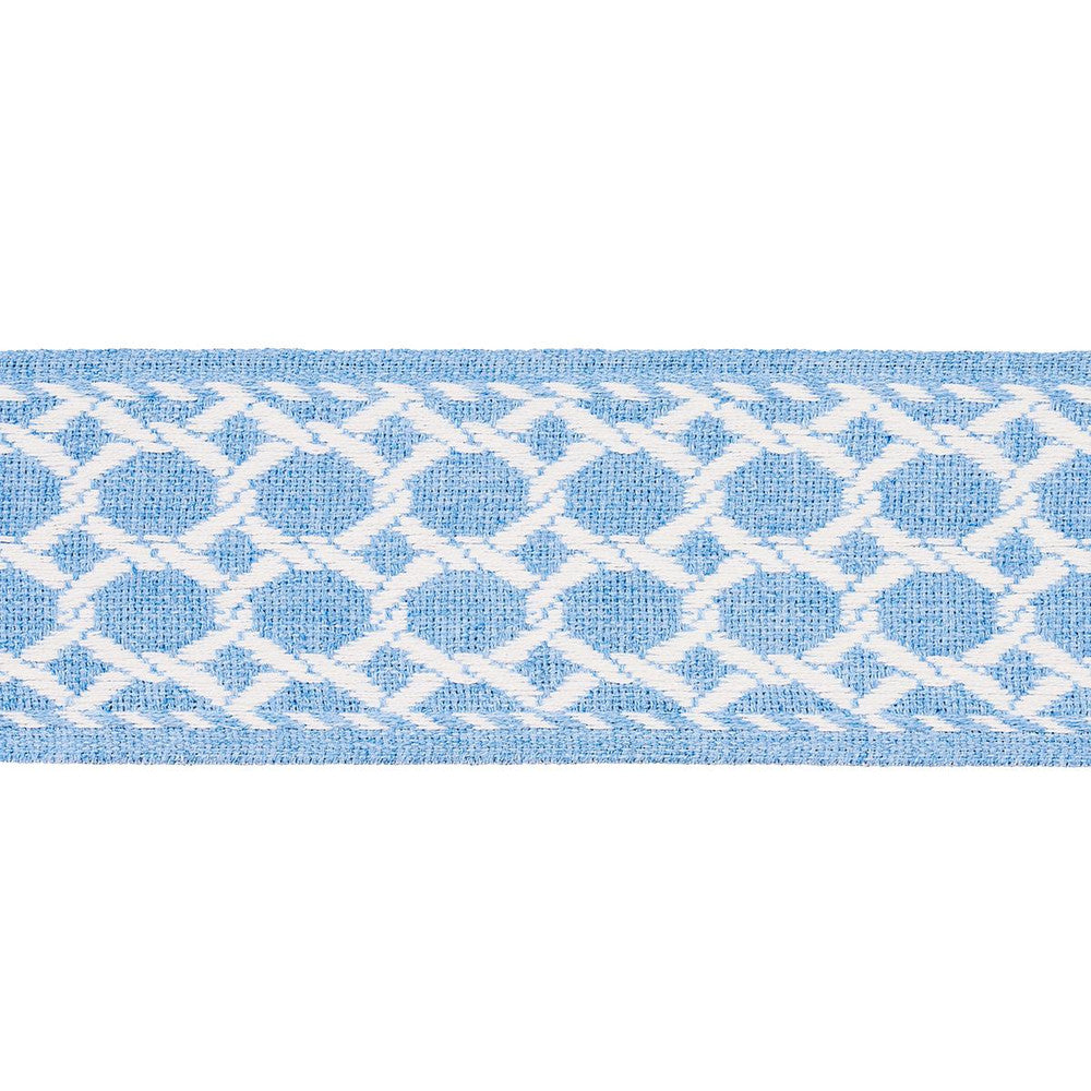 Lattice Indoor/Outdoor Tape Chambray 82821 by Schumacher Designer Trim Swing Time Indoor/Outdoor 3.38" - Swanky Fabrics -