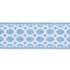 Lattice Indoor/Outdoor Tape Chambray 82821 by Schumacher Designer Trim