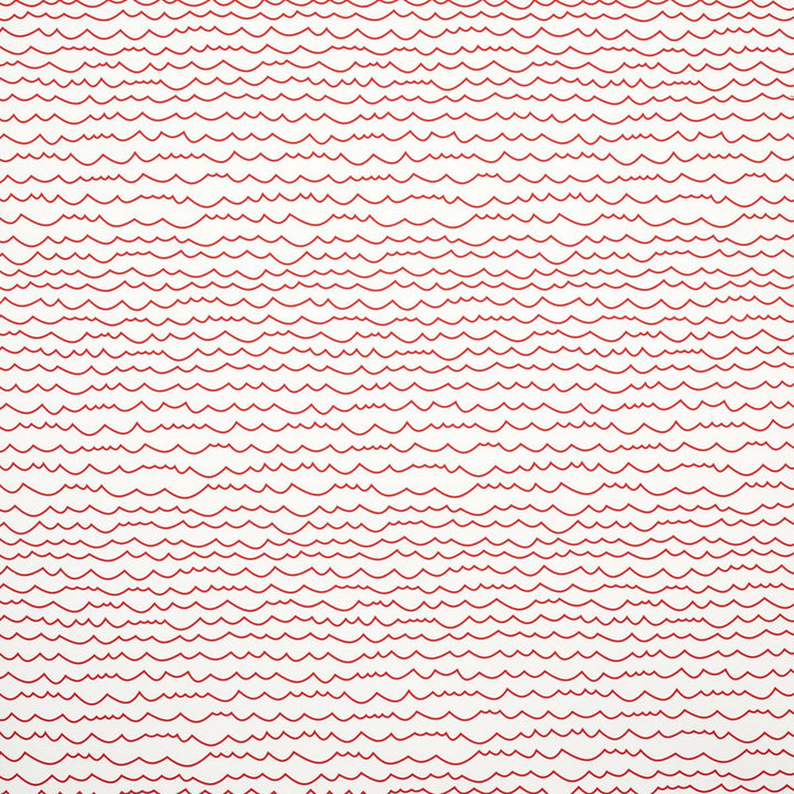 Waves Red 5007463 by Schumacher Designer Wallpaper Moon River 27.0" - Swanky Fabrics -