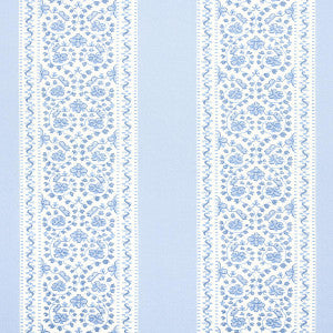 Jasmine Indoor/Outdoor Indigo 180740 by Schumacher Designer Fabric