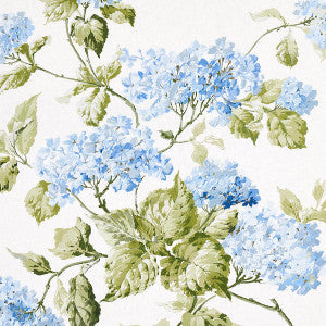 Summer Hydrangea Blue Hydrangea 180822 by Schumacher Designer Fabric