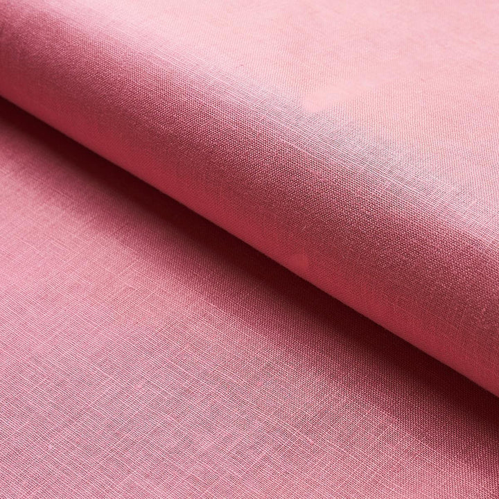 Lange Glazed Linen Pink 82681 by Schumacher Designer Fabric Perfect Basics: Linen - Swanky Fabrics -