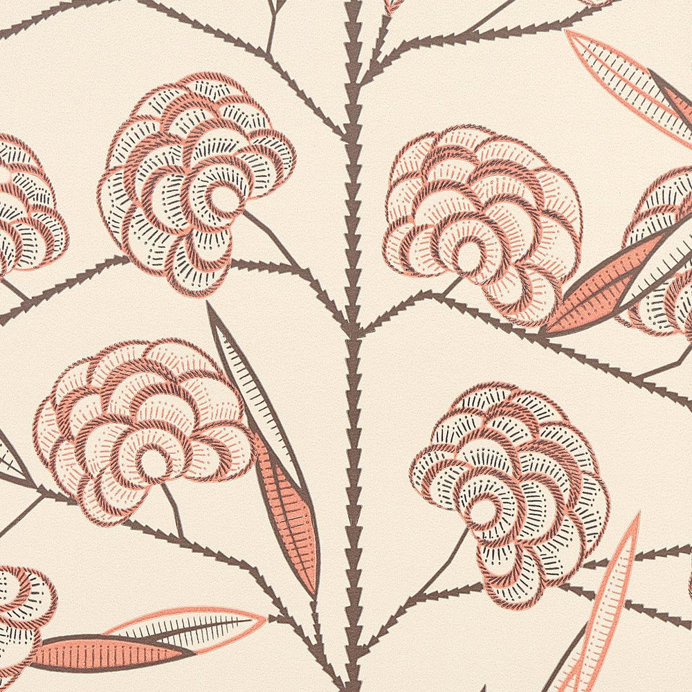 Jacob'S Tree Old Rose 5015030 by Schumacher Designer Wallpaper Neisha Crosland 20.5" - Swanky Fabrics -