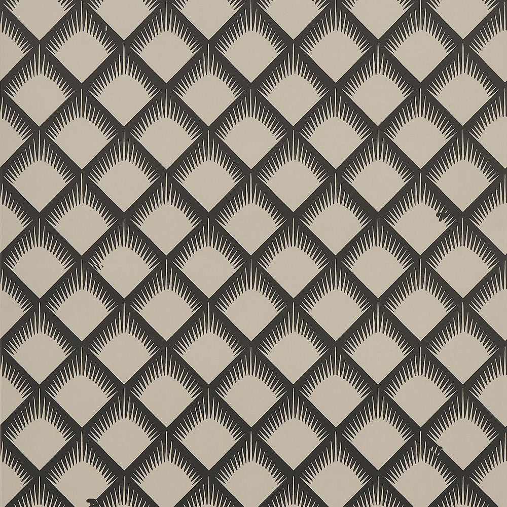 Maize Black & Cream 5015040 by Schumacher Designer Wallpaper Neisha Crosland 20.5" - Swanky Fabrics -
