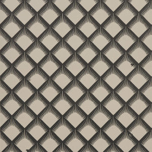 Maize Black & Cream 5015040 by Schumacher Designer Wallpaper