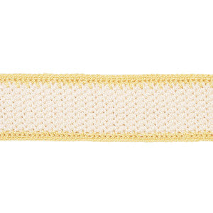 Sylvia Crochet Tape Buttercup 82671 by Schumacher Designer Trim