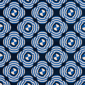 Le Moderne Cut Velvet Cobalt 82260 by Schumacher Designer Fabric