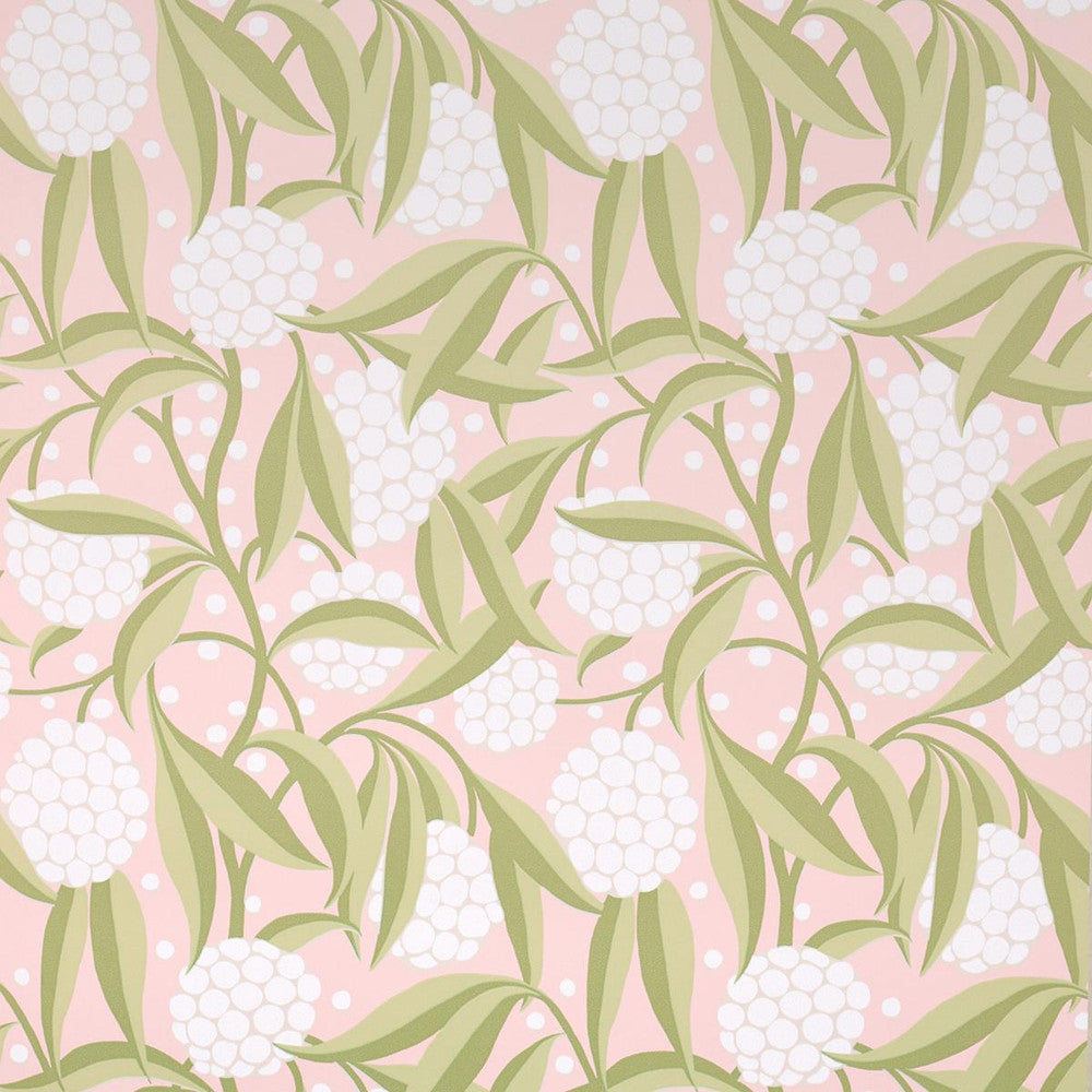 Rubus Blush 5013330 by Schumacher Designer Wallpaper Moon River 27.0" - Swanky Fabrics -