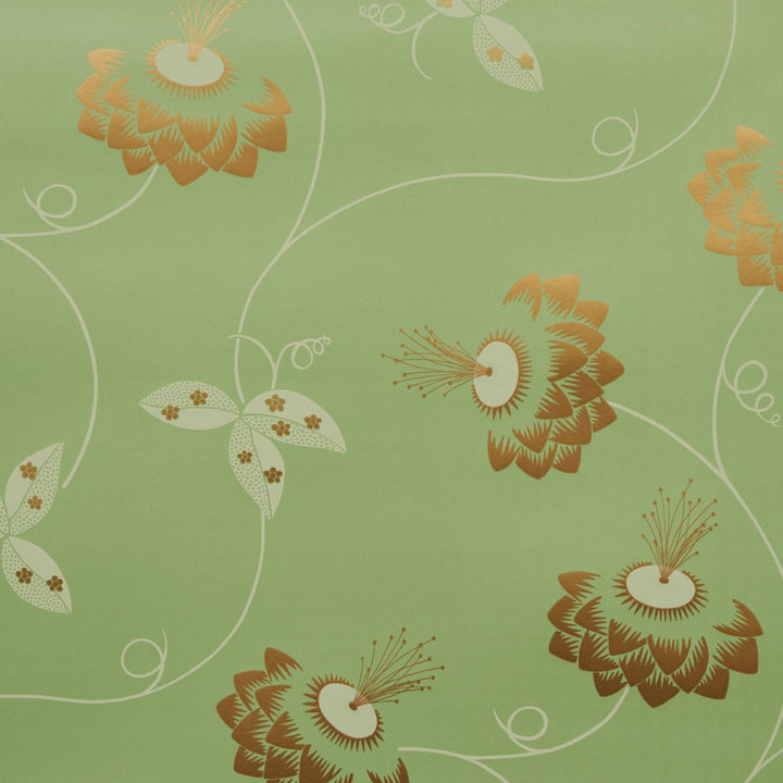 Merlin Plough Green 5015051 by Schumacher Designer Wallpaper Neisha Crosland 27.0" - Swanky Fabrics -