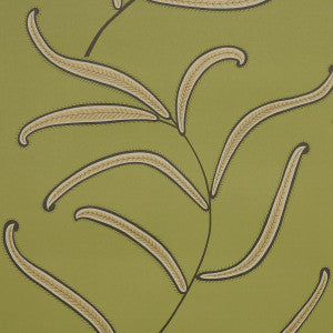 Caterpillar Leaf Meadow Green 5014531 by Schumacher Designer Wallpaper