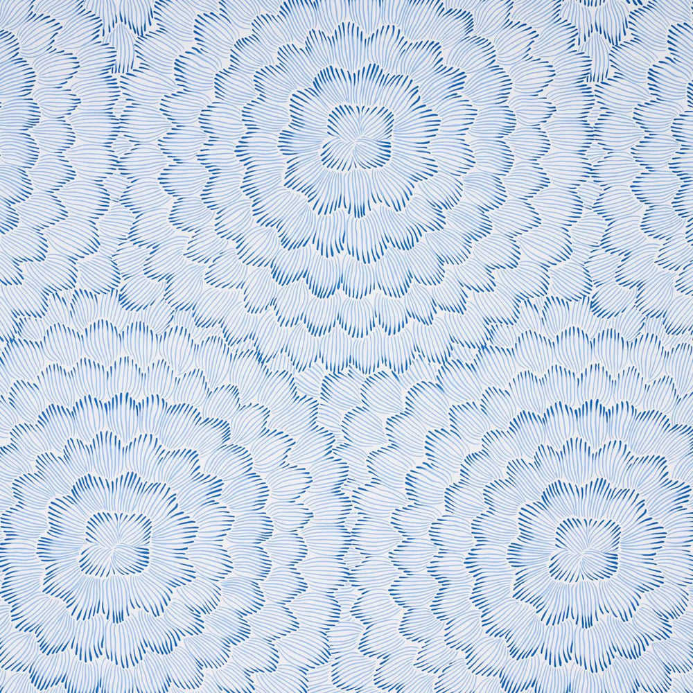 Feather Bloom Blue 5013820 by Schumacher Designer Wallpaper Moon River 54.0" - Swanky Fabrics -