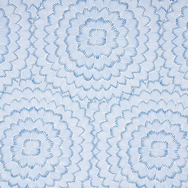 Feather Bloom Blue 5013820 by Schumacher Designer Wallpaper Moon River 54.0" - Swanky Fabrics -