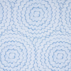 Feather Bloom Blue 5013820 by Schumacher Designer Wallpaper