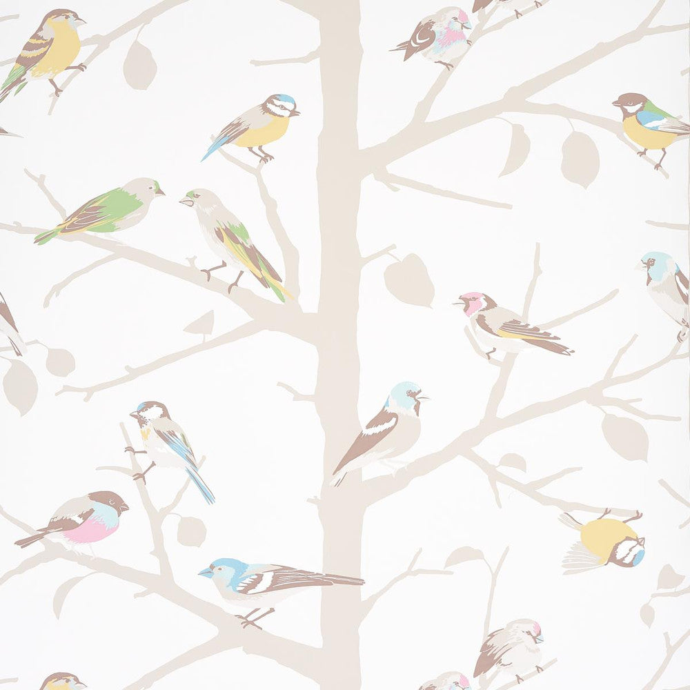 A-Twitter Soft Multi 5005033 by Schumacher Designer Wallpaper Moon River 27.0" - Swanky Fabrics -