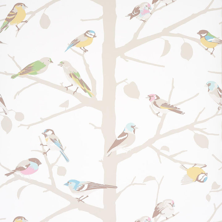A-Twitter Soft Multi 5005033 by Schumacher Designer Wallpaper Moon River 27.0" - Swanky Fabrics -