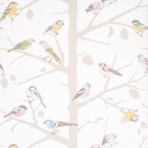 A-Twitter Soft Multi 5005033 by Schumacher Designer Wallpaper