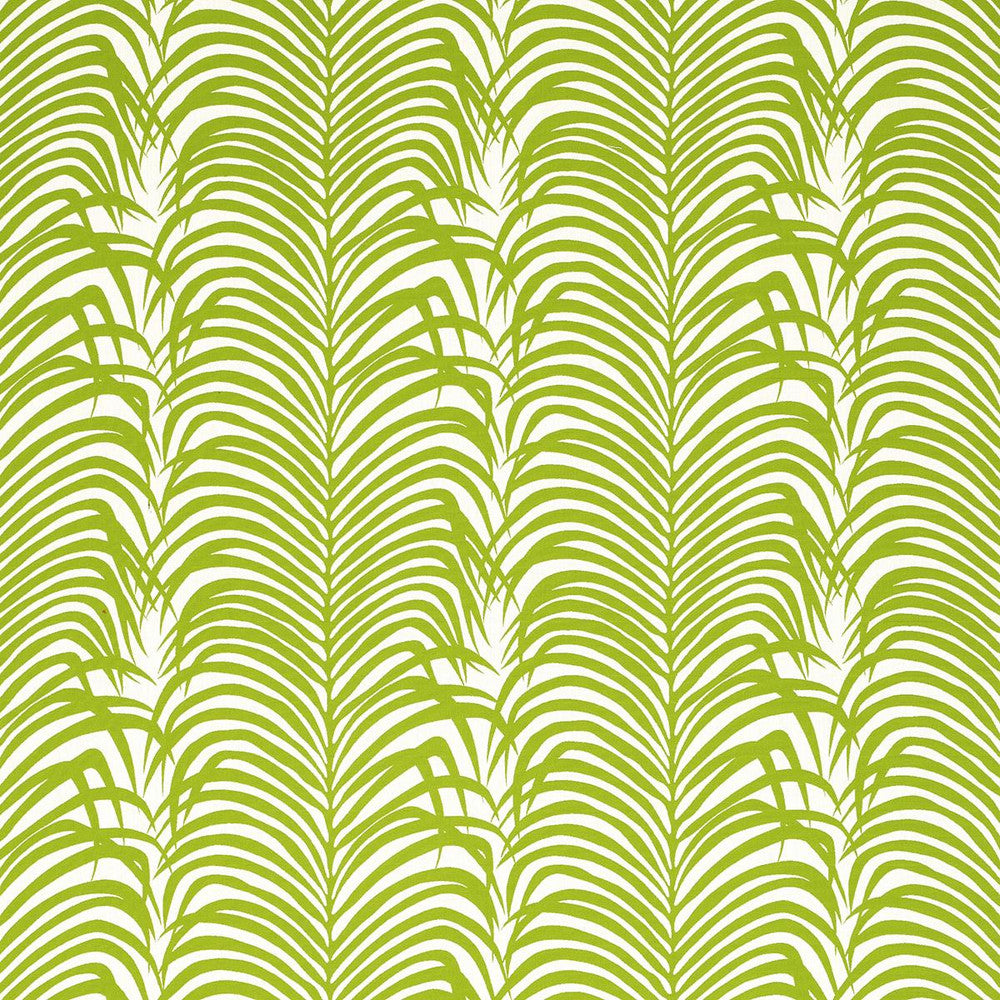 Zebra Palm Woven Indoor/Outdoor Green 82780 by Schumacher Designer Fabric Swing Time Indoor/Outdoor 13.88" - Swanky Fabrics -