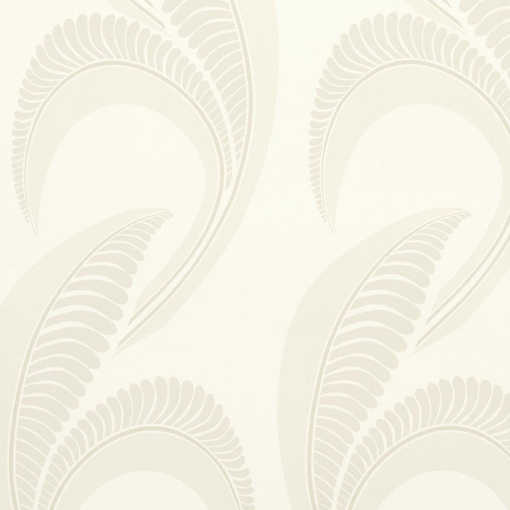 Banana Leaf Ivory 5014981 by Schumacher Designer Wallpaper Neisha Crosland 20.5" - Swanky Fabrics -