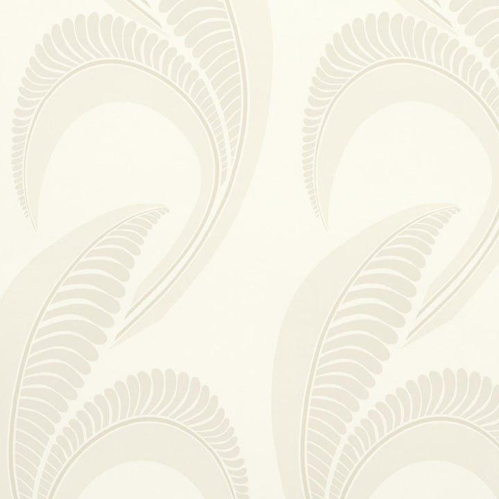 Banana Leaf Ivory 5014981 by Schumacher Designer Wallpaper Neisha Crosland 20.5" - Swanky Fabrics -