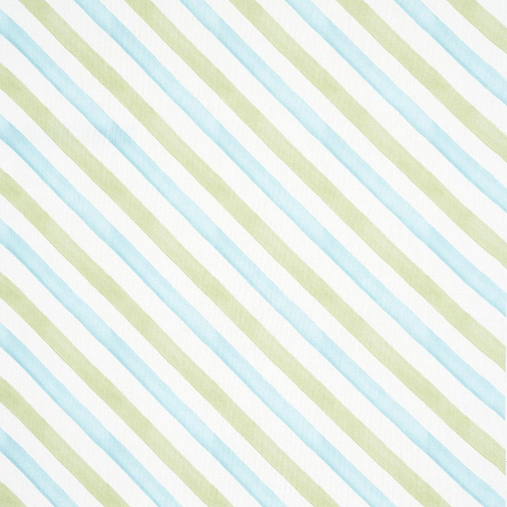 Seaside Stripe Indoor/Outdoor Kiwi 181261 by Schumacher Designer Fabric Isola Indoor/Outdoor 10.75" - Swanky Fabrics -