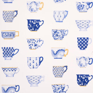 Onie'S Teacups Porcelin 5014782 by Schumacher Designer Wallpaper