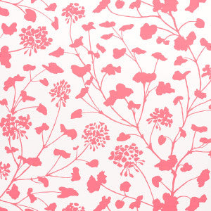 Pennick Coral On Ivory 5010543 by Schumacher Designer Wallpaper