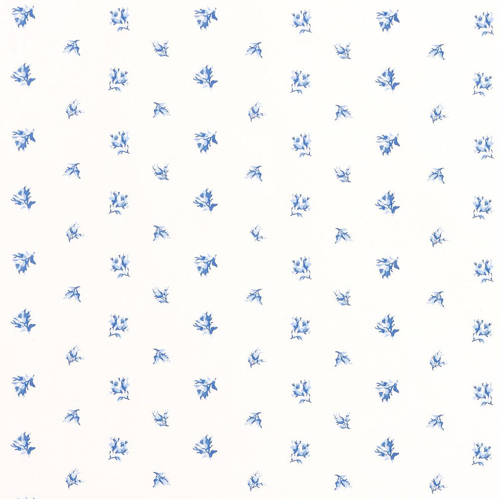 Margie Floral Porcelain 180840 by Schumacher Designer Fabric New Old-Fashioned 9.0" - Swanky Fabrics -