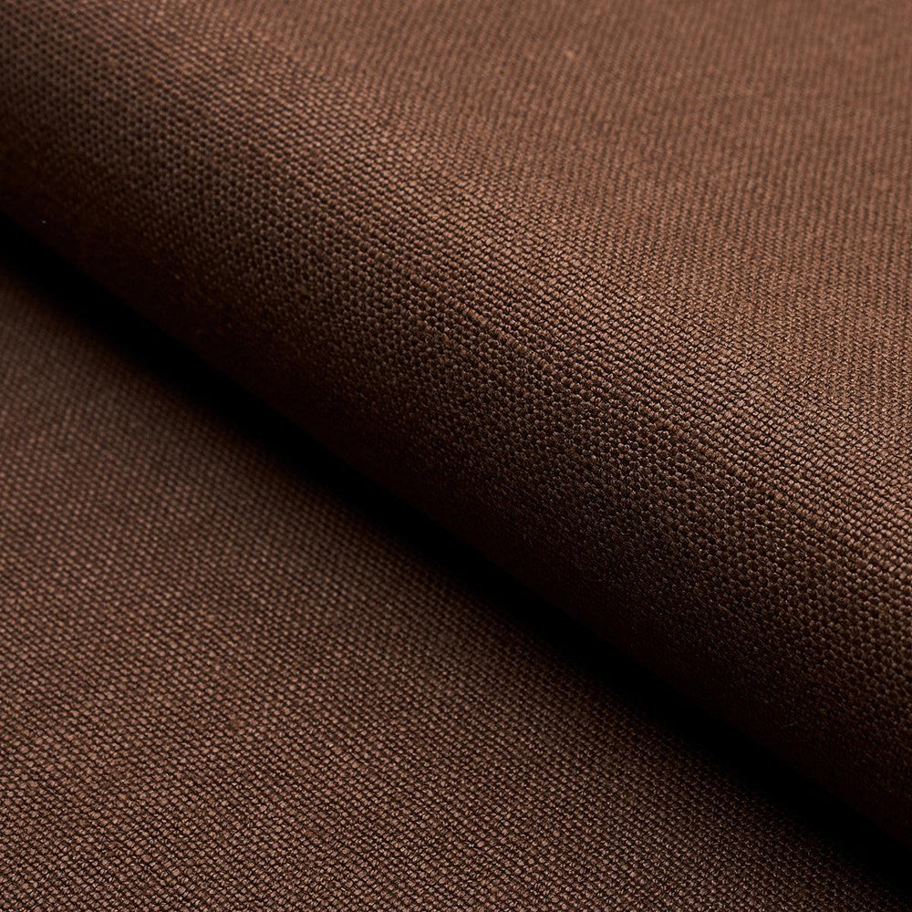Piet Performance Linen Brown 82594 by Schumacher Designer Fabric Perfect Basics: Linen - Swanky Fabrics -